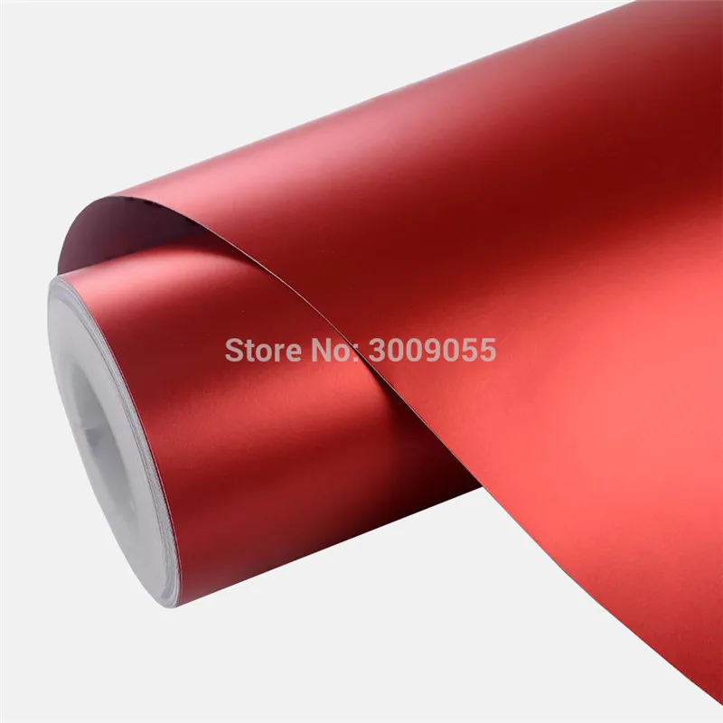 

High-end Matte chrome series red vinyl wrap vinilo adhesivo with Air Bubble drop shipping Global High cost performance ratio
