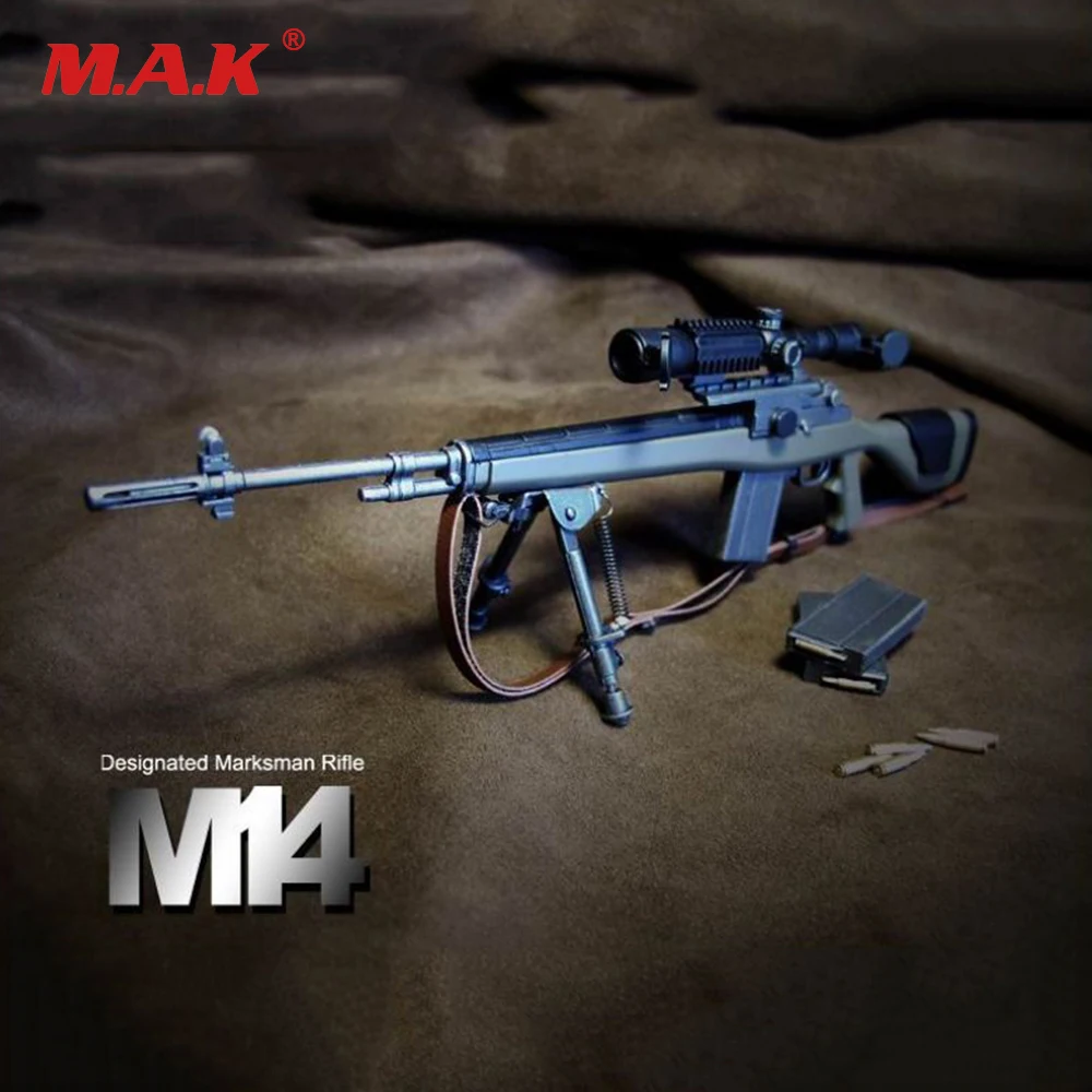 

1:6 ABS Gun Model Designated Marksman Sniper Rifle M14 for Soldier Figure Accessory Collections