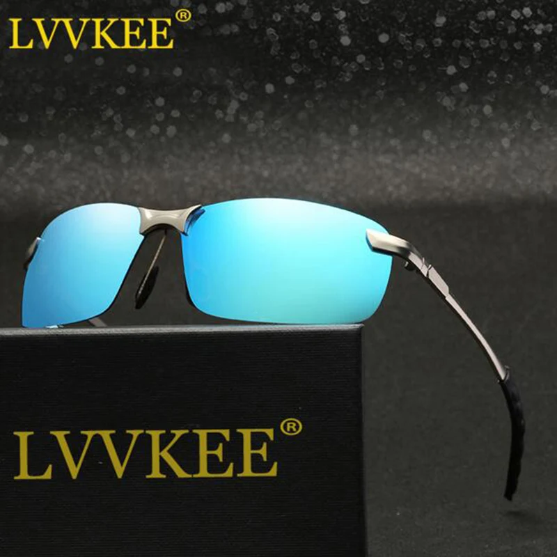 Солнцезащитные очки LVVKEE без оправы Uv400 для мужчин и женщин Классические