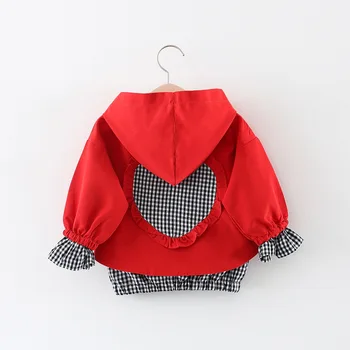 

Baby Girls Jacket 2019 Spring Autumn Heart Cute Girls Outerwear Kids Girls Windbreaker Coat Children Clothing