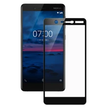 Cubierta completa 3D vidrio templado para Nokia 2 3 5 6 7 8 Protector de pantalla de vidrio(China)
