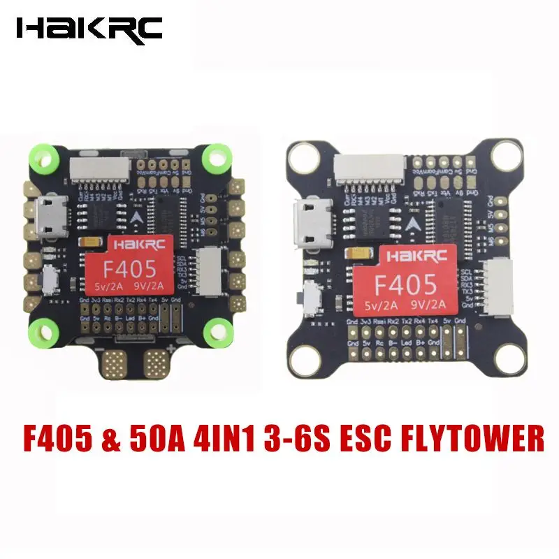 

HAKRC Flytower F405 30.5x30.5mm & 50A 4IN1 3-6S ESC for RC Drone RC Models Spare Part DIY Accessories