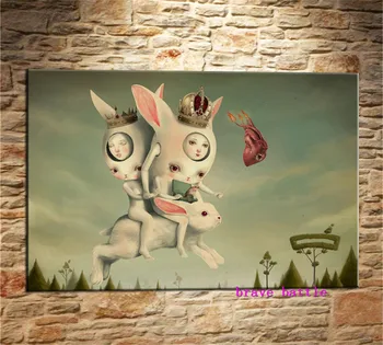 

Mark Ryden Childish Strange Dark World Canvas Painting Living Room Bedroom Home Decor Modern Mural Art Oil Painting #103