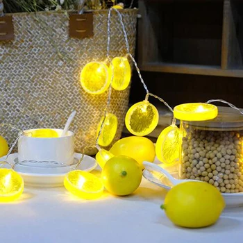 

20 Blubs LED Warm White Fruit String Lights Battery Operated for Summer, Seasonal , Wedding Parties & Home Decorations