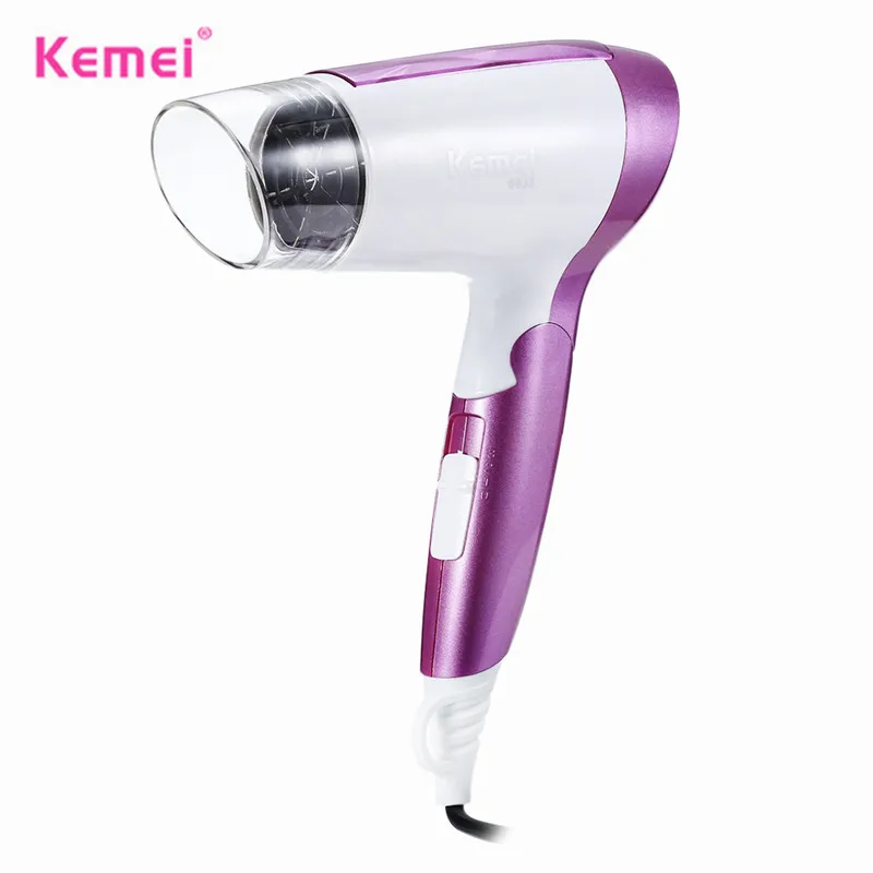 Kemei Professional Hair Dryer Machine Electric Mini Folding Compact