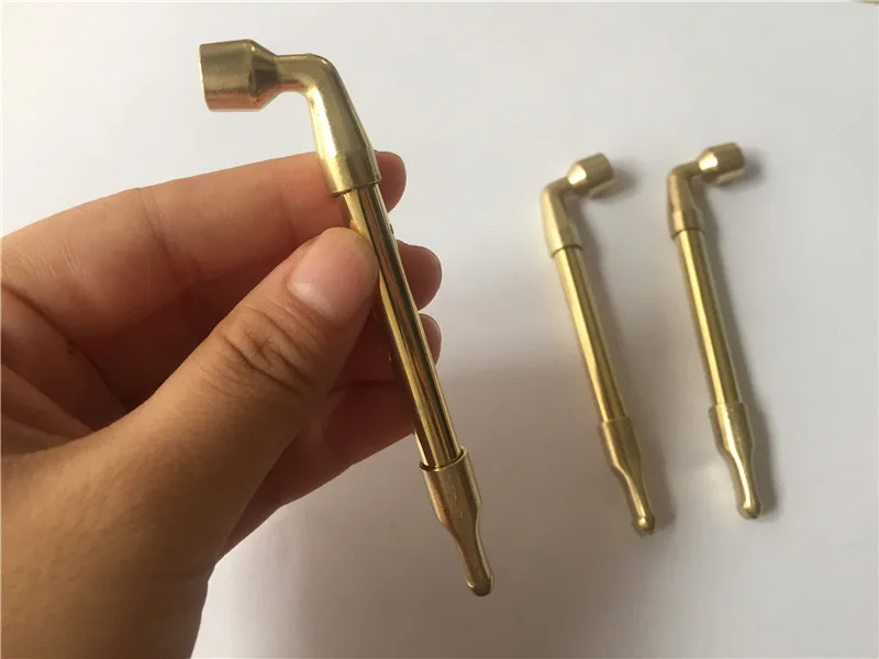 Wholesale New Design Cheap Portable Metal Tobacco Pipe Gold mini Dry