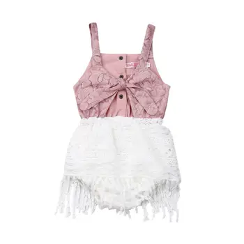 

Lace Bow Baby Girls Romper Princess Infant Girls Clothes Summer Jumpsuit Playsuit Baby Girl Costumes