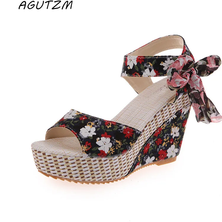 

New Arrival Ladies Shoes Women Sandals Summer Open Toe Fish Head Fashion Platform High Heels Wedge Sandals Female Shoes Women