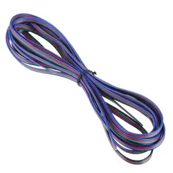 Nflc-5m 4-Булавки RGB светодиодный расширение Провода Соединительный кабель Шнур для 3528 5050 RGB полосы