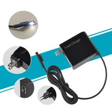 Качественный адаптер переменного тока 24 Вт, 15 В, 1735 А, штепсельная вилка, питание для путешествий, настенное зарядное устройство для microsoft Surface Pro 4 Pro4 M3 Go