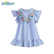 LONSANT Stripe font b Girls b font Vestidos 2018 New font b Kids b font Baby