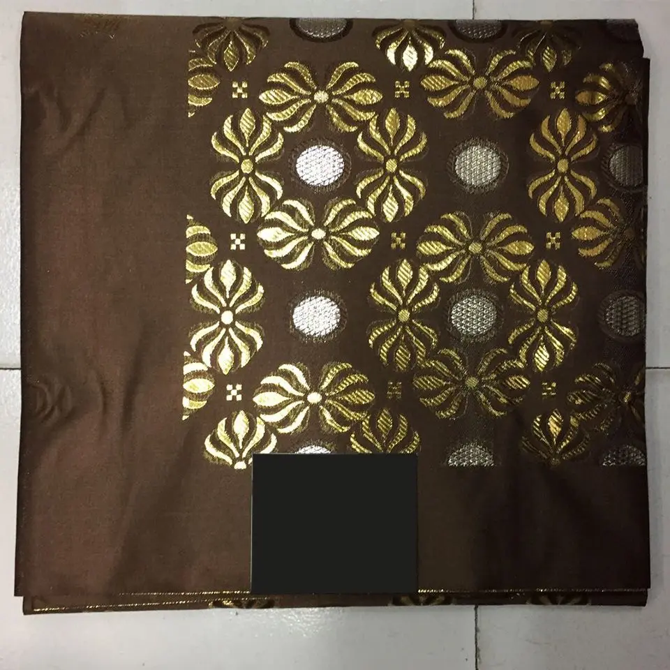 

LXLX-15-1 Brown Nigerian African Wedding Party Head Tie Wrap Scarf Weddings geles for Woman