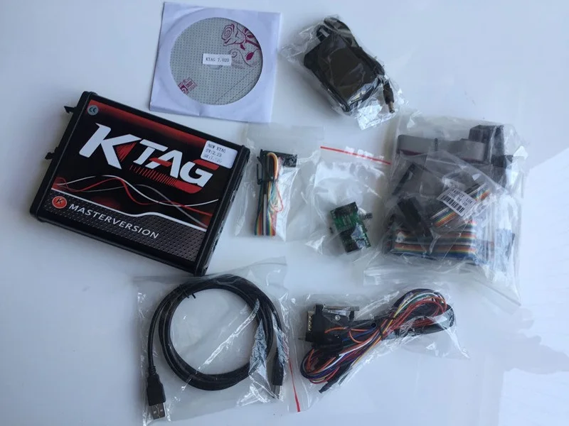 ktag v7.020 красный PCB без жетона лимит ЭБУ Программирование Ktag OBD2 менеджер Тюнинг Комплект для автомобиля/трактора