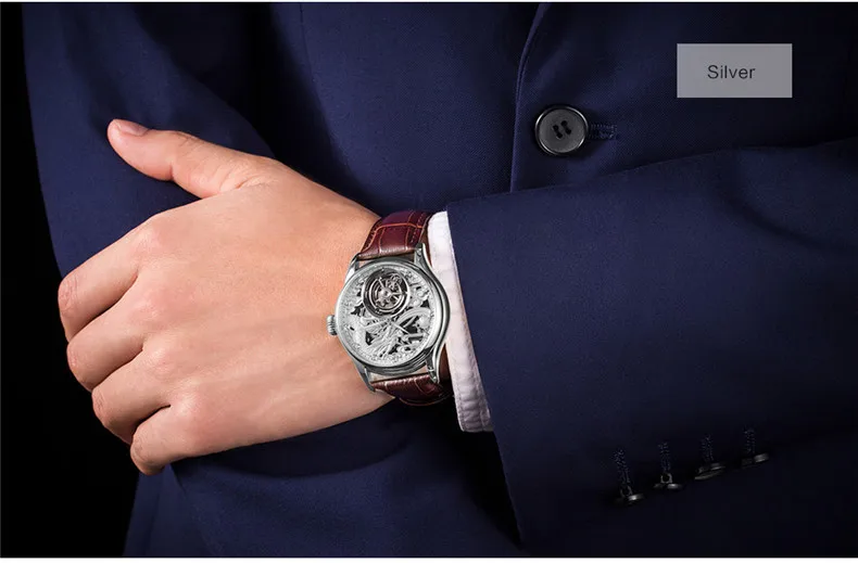 Роскошные мужские Tourbillon часы с зодиакальным драконом Топ бренд Kopeck механические Ретро Мужские наручные часы с скелетом Поддержка