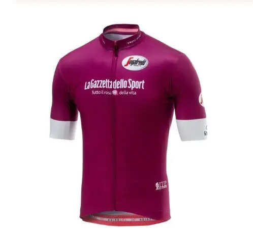 Для мужчин розовый Тур Италия Высокое качество Pro team Лето Велоспорт Джерси короткий рукав велосипедные майки дорожный велосипед велосипедная Одежда Топы - Цвет: Short jersey