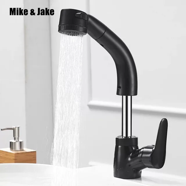 Aliexpress Black Pull Up Out Bathroom Faucet Basin Black Pull Up Out Bathroom Faucet Basin Sink Mixer Dual Sprayer Shower