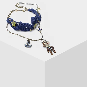 

Amorita boutique Retro fashion monkey design pendant necklace