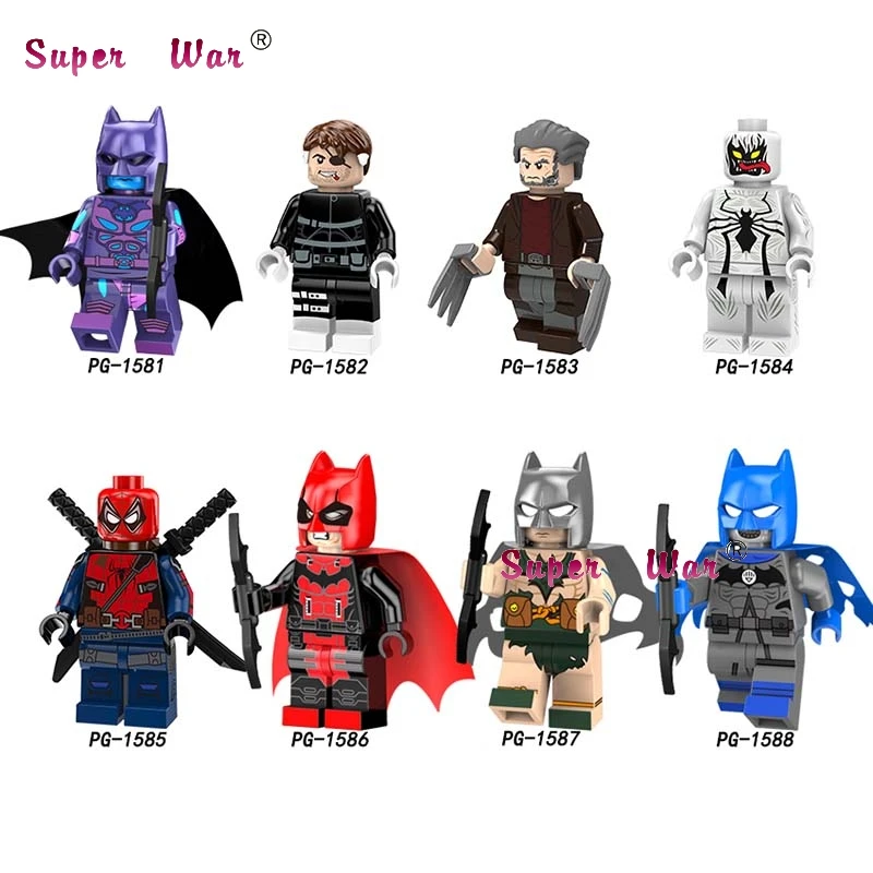 

10Set DC Comics Series 1 Superman Batman Joker Robin The Flash Bane Aquaman Harley Quinn Model Bricks Children Toys Gift