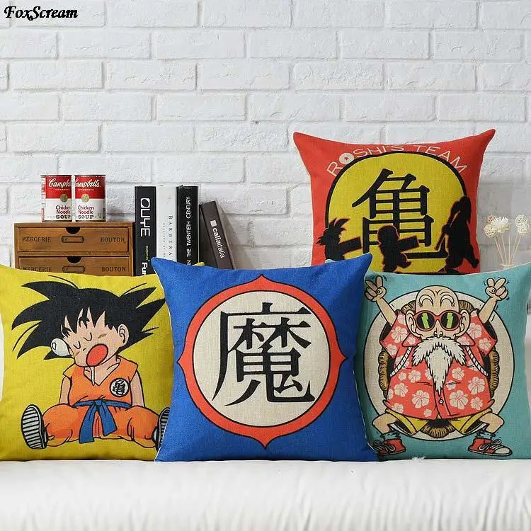 Чехол для подушки Dragon Ball, домашний декор, мультяшная подушка, декоративная подушка, чехол для подушки, японское аниме-подушка, чехол для дивана