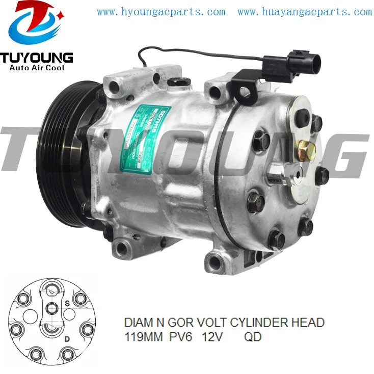 

7H15 auto ac compressor for Mitsubishi Renault Volvo S40 V40 SMP262971 7700872158 8200040681 30874923 30613970