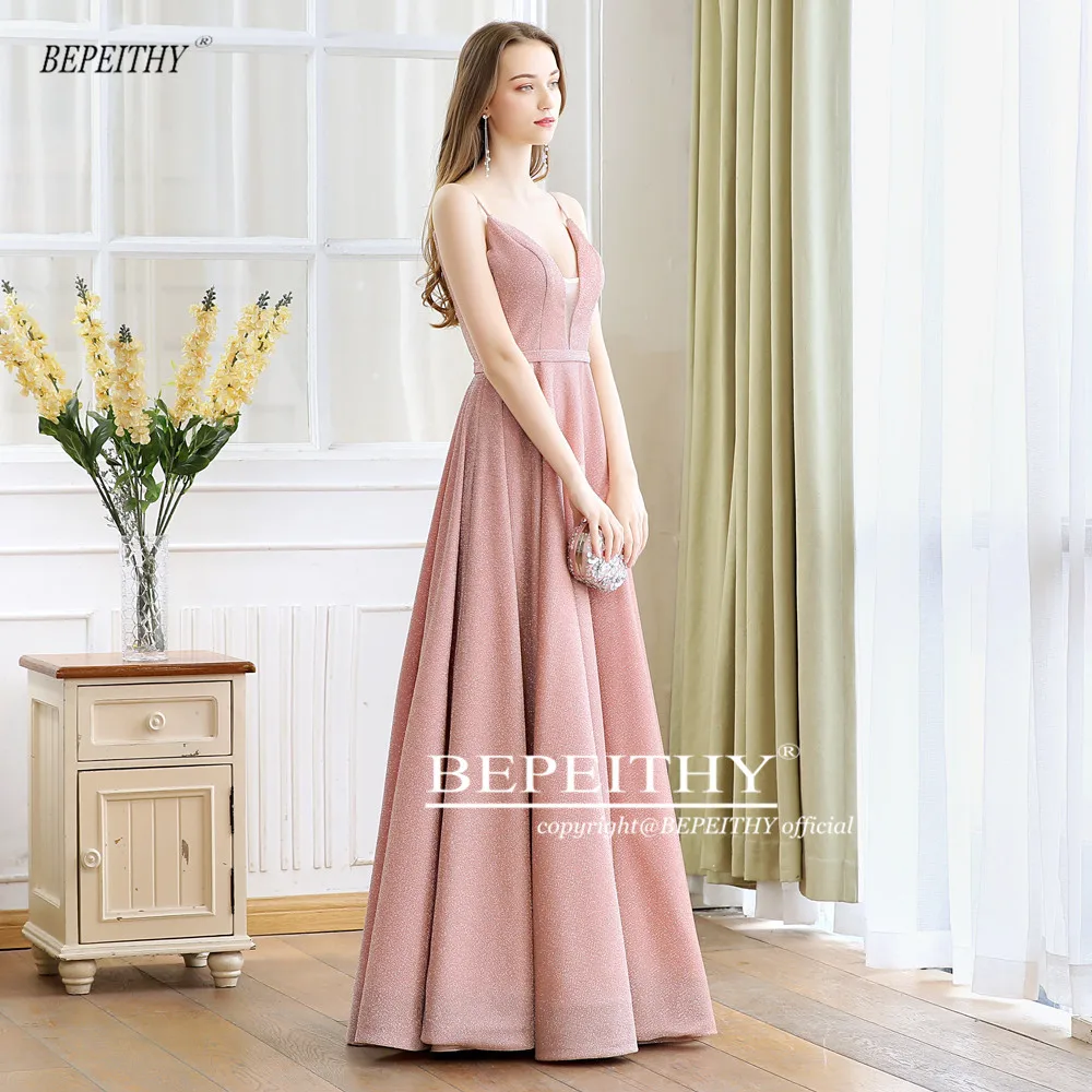 Robe De Soiree V шеи светоотражающая ткань длинное вечернее платье вечерние элегантные сексуальные платья с открытой спиной