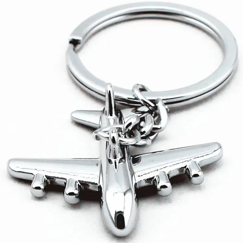 

Airplane Pendant Key Chains Silver Plated Alloy Fighter Aircraft Keychain Key Chain Key Ring Key Holder Keyrings495