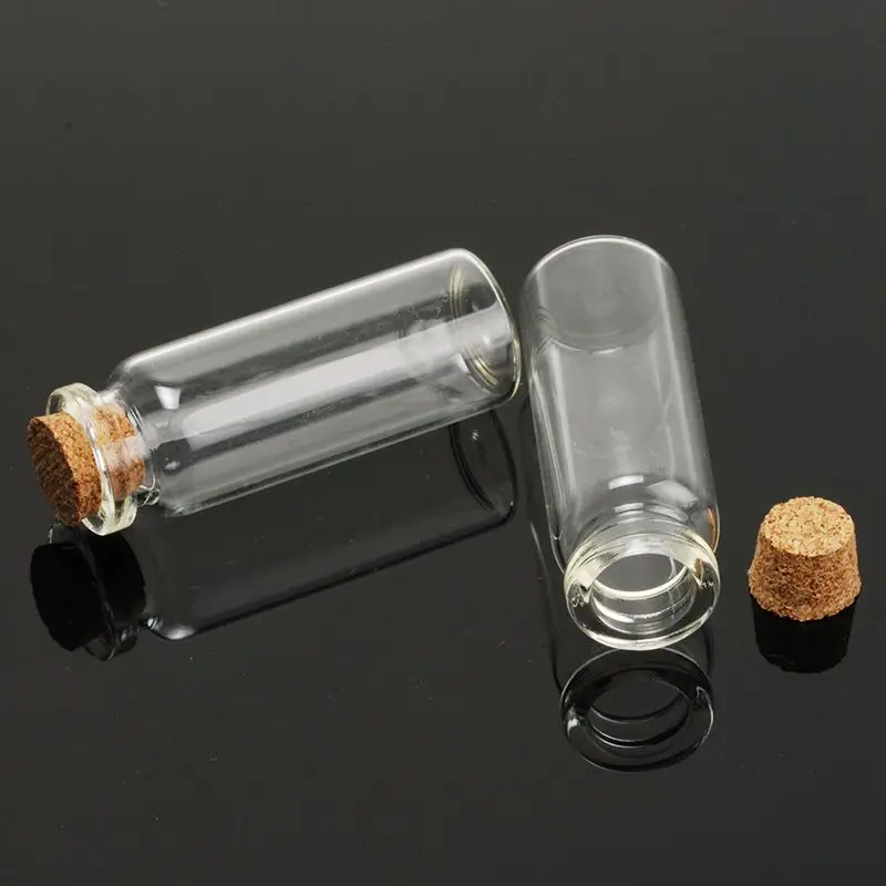 

2015 Popular 60mm Height Clear Glass Cork Bottle, 10pcs/lot 22*60mm -10022557