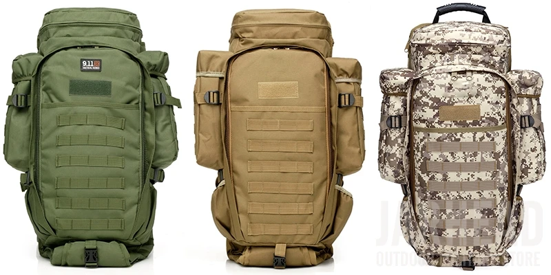 Mochilas de Viagem dos Homens Militar Combinado Mochila Grande Capacidade Multifuncional Rifle Trekking Tático Assalto 911 60l 4 Esporte e Lazer