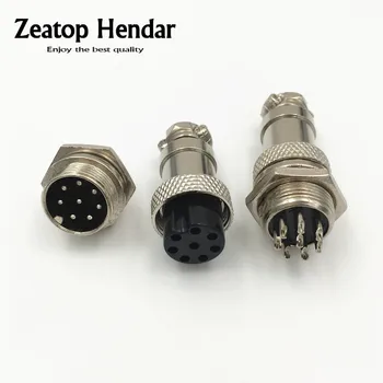 

50 Set GX16 8 Pin 16mm Male & Female Adapter Chassis Mount Socket Plug Aviation Plug Interface Connector