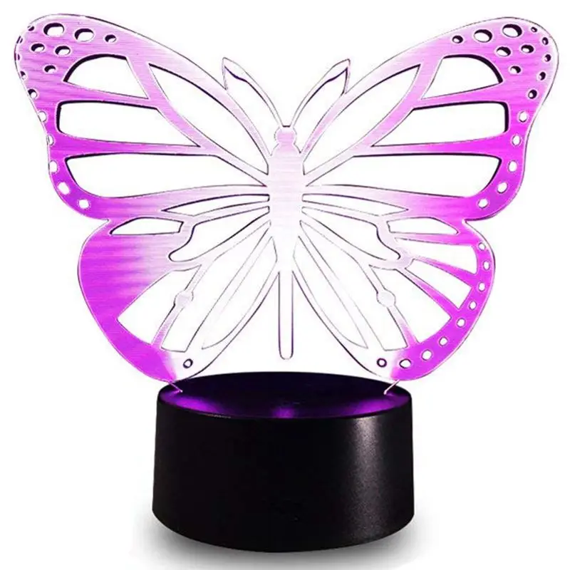 Baby Night Light Butterfly 7 Colors Change with Remote Birthday Gifts