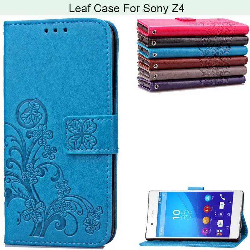 BEFOSPEY Роскошные четыре листьев искусственная кожа Чехол для телефона sony Xperia Z4|case