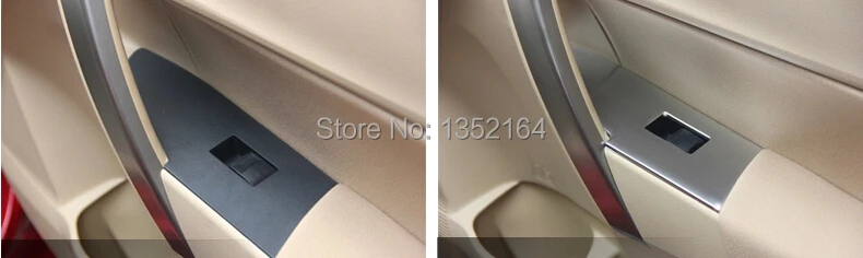 Авто внутренний стеклоподъемник Кнопка отделка Наклейка для Toyota corolla, стиль ABS хром