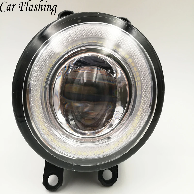 Car Flashing 2Pcs LED Angel Eyes Fog Light Lamp DRL Daytime Running Light Daylight For Toyota