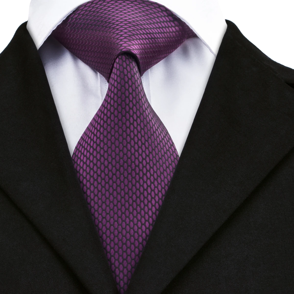 

New Design Novelty Ties for Men Purple Silk Men's Ties for Wedding Party Business Jacquare Woven Wholesale Price Corvata DN-1436