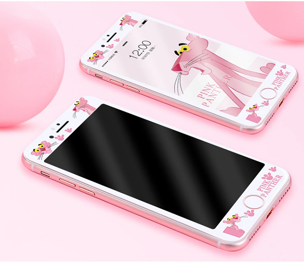 9H-HD-Tempered-Glass-Screen-Protector-For-iPhone-6-6s-Plus-7-Plus-8-Plus-Pink-Panther-Cartoon-Cute-3D-Curved-Soft-Edge-Film-SF48- (12)