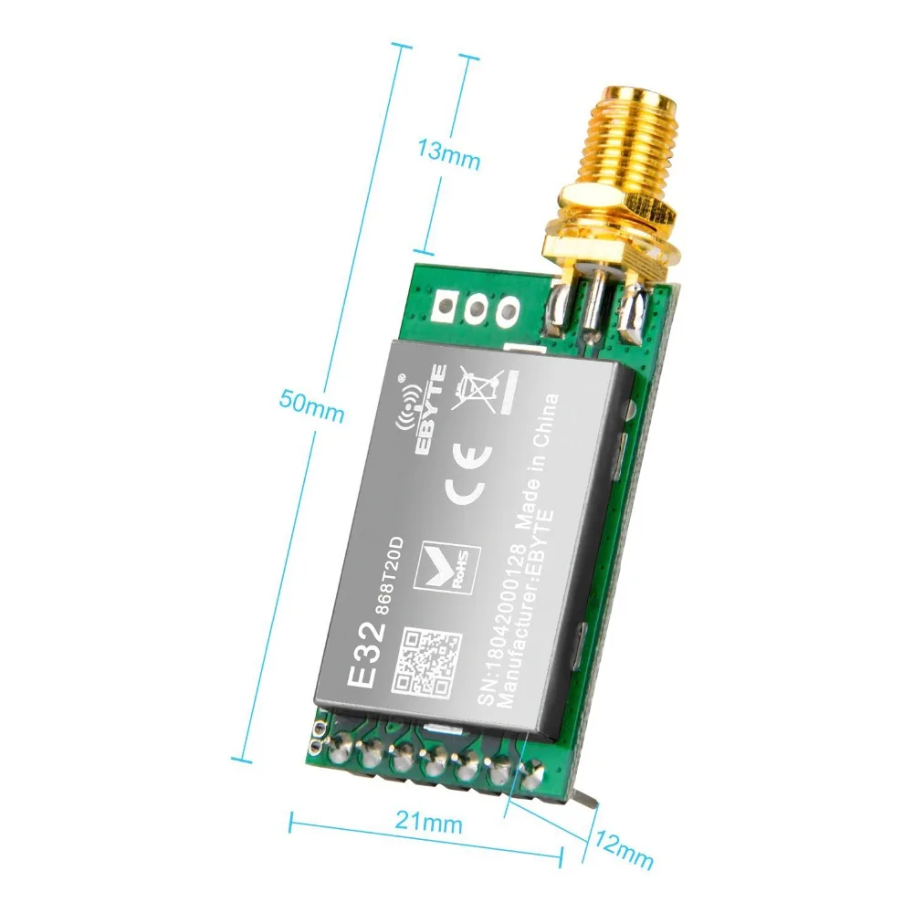 SX1278/SX1276 LoRa Радио беспроводной 433/868/915 МГц UART серийный модуль LoRaWAN передатчик приемник+ 3dBi SMA Антенна для Arduino