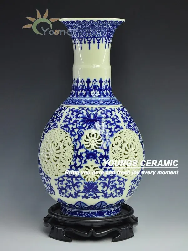 Античная китайская белая керамика ручной работы ваза