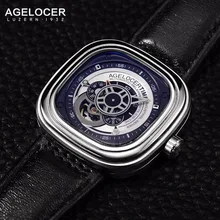 2017 Agelocer Watch Mens Mechanical Wristwatches Luminous Watchband Sports Watches for Men herenhorloges
