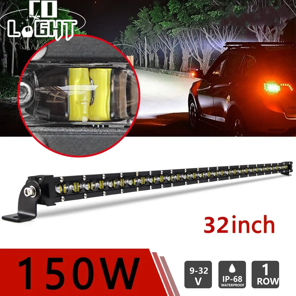 CO LIGHT 32-дюймовая Светодиодная панель 150 Вт 6D тонкая рабочая световая 12В 24В для