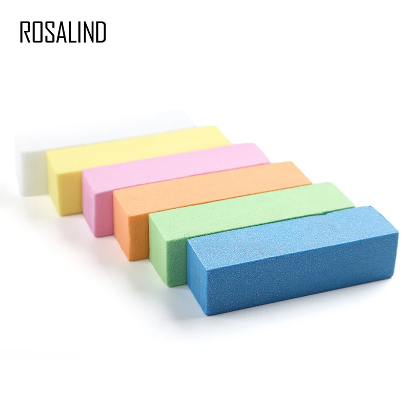 Маникюрные инструменты ROSALIND 6 цветов блок пилка для ногтей белый