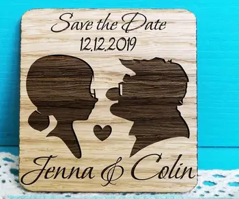 

Personalized save the date - Wood Save The Date Magnets Ellie and Carl save the date Ellie and Carl wedding - Save the Date Ma