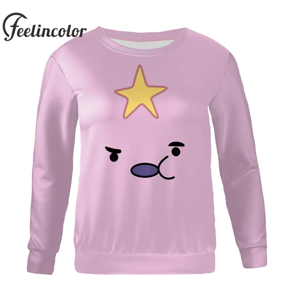 Feelincolor Mens Hoodies 3D Printed Pink Smiley face Star Long Sleeve