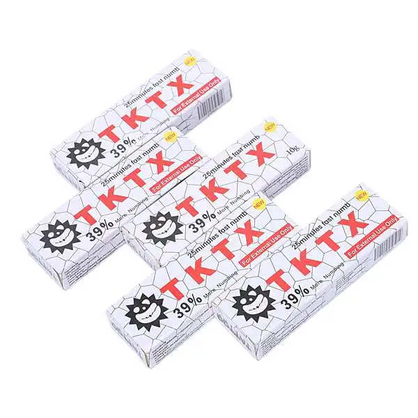 

5Pcs 39.9%~40% Numbing T-Attoo Anesthetic Fast Skin Cream Semi-Permanent