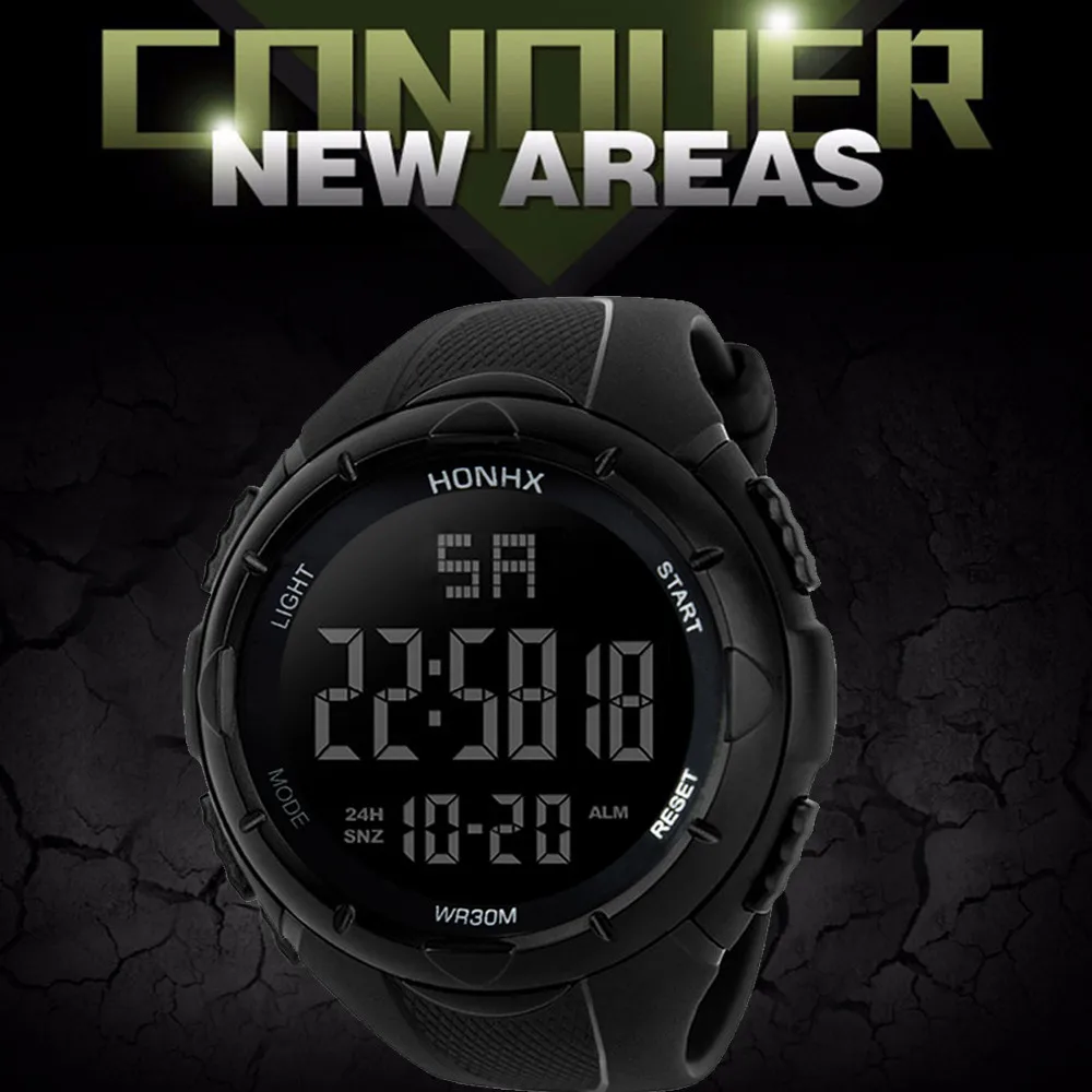 Luxury Sports Watch Men Analog Digital Military Silicone Army Sport LED Horloges Wrist Watches Men Relogio Masculino For Gifts -