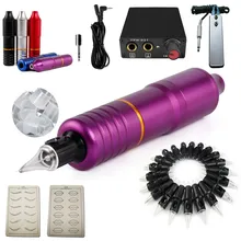 Перманентная тату машинка для макияжа комплекты ручек 1 шт. бровей Тату машина пистолет Footpdal клипкорд питание для профессионального тату художника