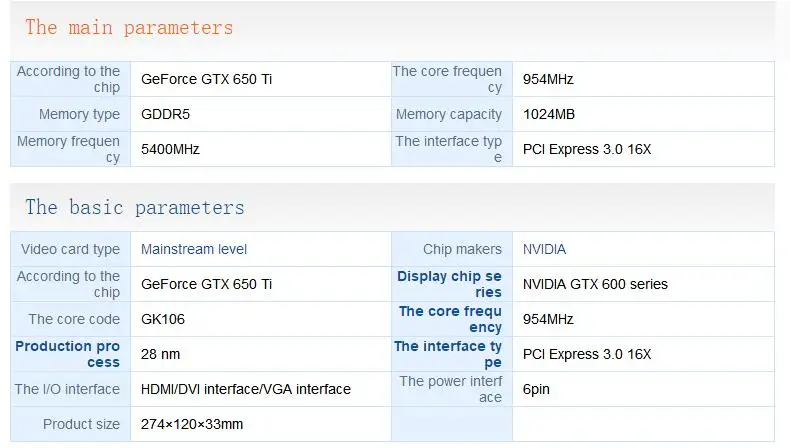 Б/у, ASUS GTX650Ti-1GD5-V5 1 ГБ GDDR5 128 бит VGA карта игры прочнее, чем GT630