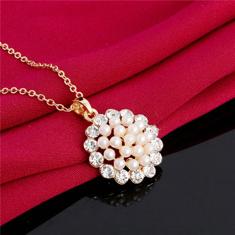 Комплект из колье и серёг с искусственным жемчугом|parure bijoux|parure bijoux femmejewelry sets |