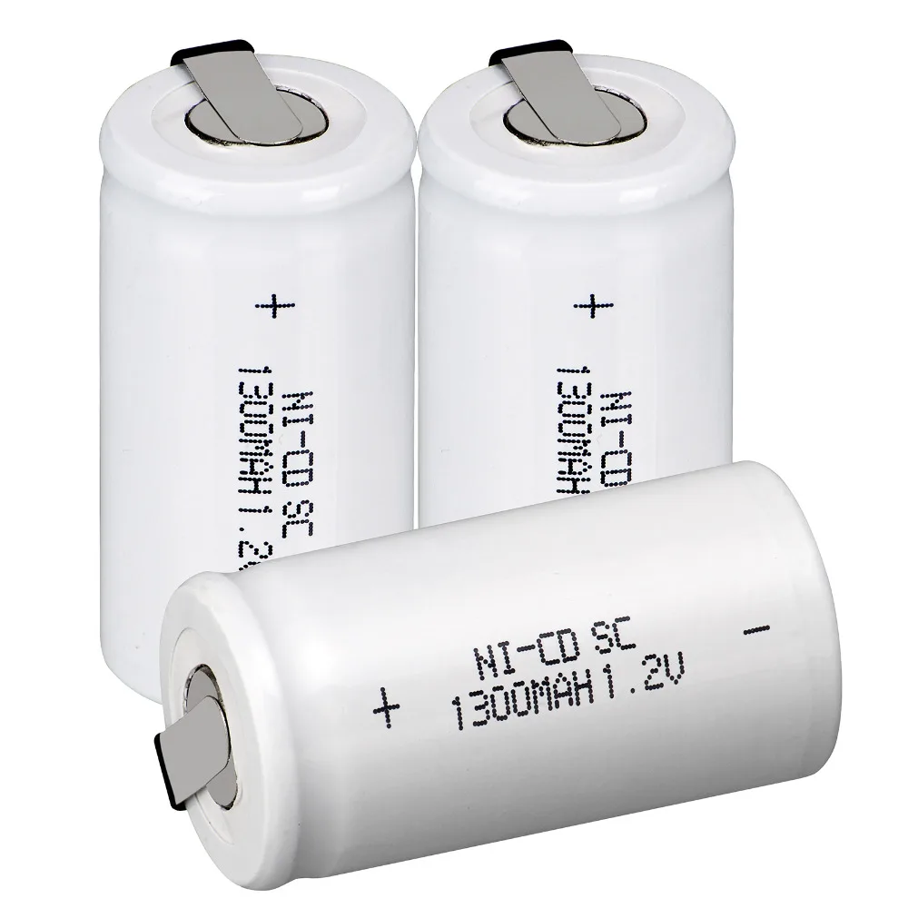 

2018 Anmas power !7 PCS a set Sub C SC battery 1.2V 1300mAh Ni-Cd NiCd Rechargeable Battery 4.25CM*2.2CM -White Color