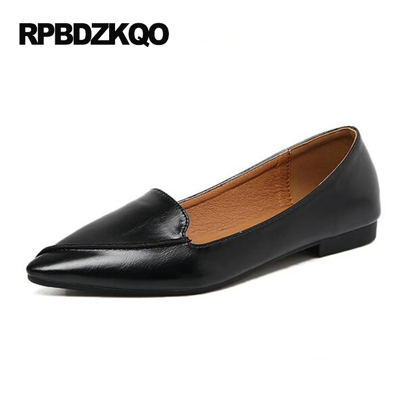 

Ladies Chinese 2021 Women Black Office Flats Cheap Shoes China Work Brown Pointed Toe Slip On Driving Beautiful Latest Fashion