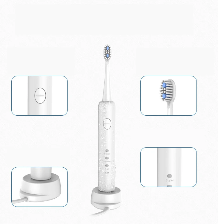 Водостойкий отбеливающая зубная щетка класс 7 водонепроницаемое радио электрическая зубная щетка Бытовая удобная электрическая зубная